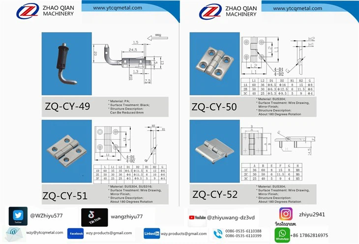 Carbon Fiber Marine Hinges For High-speed Ship Components